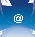 Envelopes around an 'at' sign resembling an e-mail